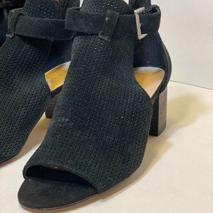 Nine West Black Suede Cutout Sandal Bootie